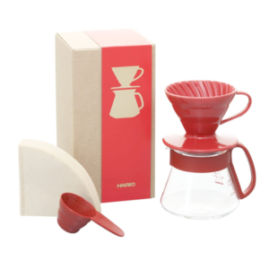 Hario V60 Pour Over Kit - Ceramic Red